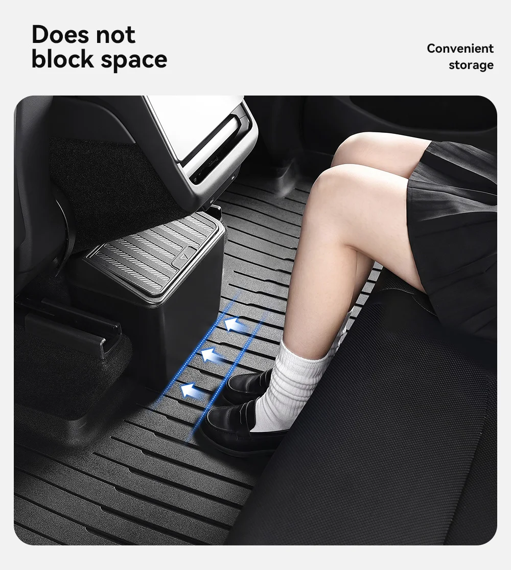 YZ Für Tesla New Model Y Juniper 3 Highland 2025 2026 Hinterer Aufbewahrungsbox mit Deckel, Mülleimer, Mittelkonsolen-Organizer, Zubehör – Detail 15