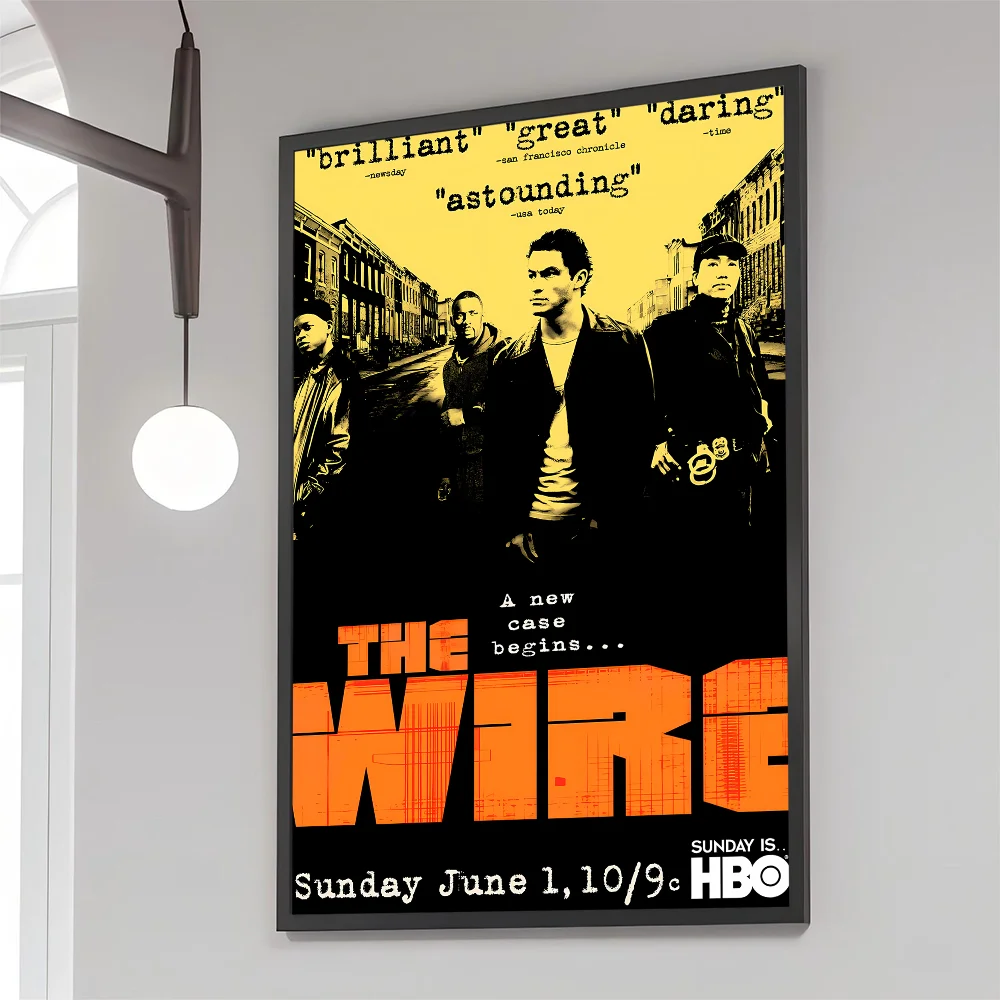 1PC The Wire Poster Movie Sticky Posters Retro Kraft Paper Sticker DIY Room Bar Cafe Aesthetic Art Wall Painting