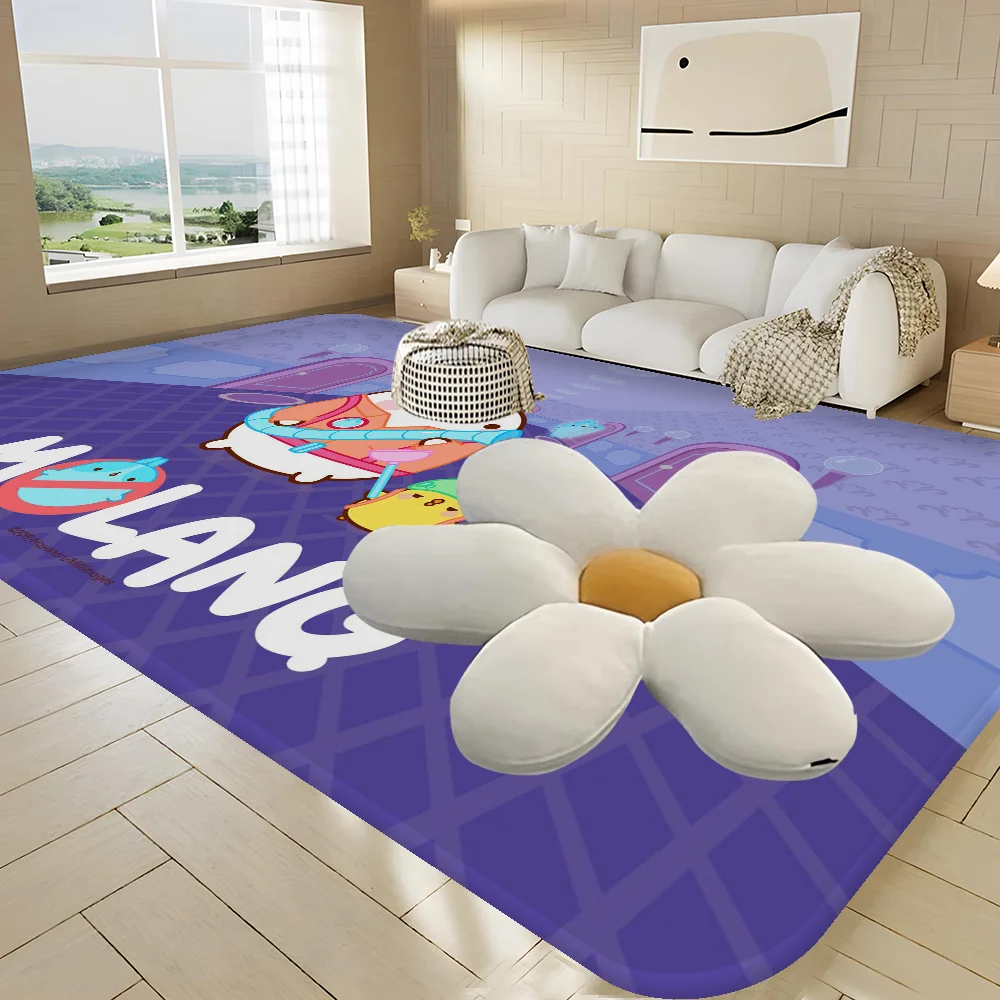 Cute Molang Floor Mat Retro Multiple Choice Living Room Kitchen Rug Non-Slip Modern Home Decor