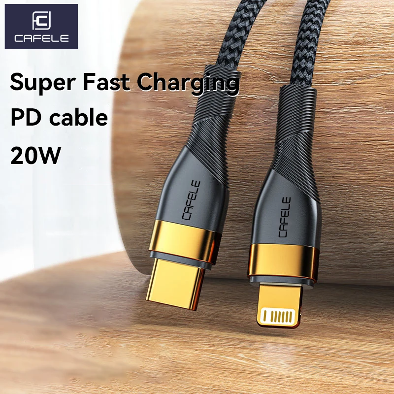 

CAFELE USB C Power Delivery Cable for iPhone 16 15 14 13 12 11 Samsung Type C Lightning PD Charger Cord Fast Charge