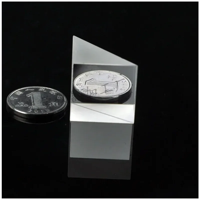 Right-angle inner mirror, K9 optical prism, 15x15mm, aluminum coating and black printing on large surface