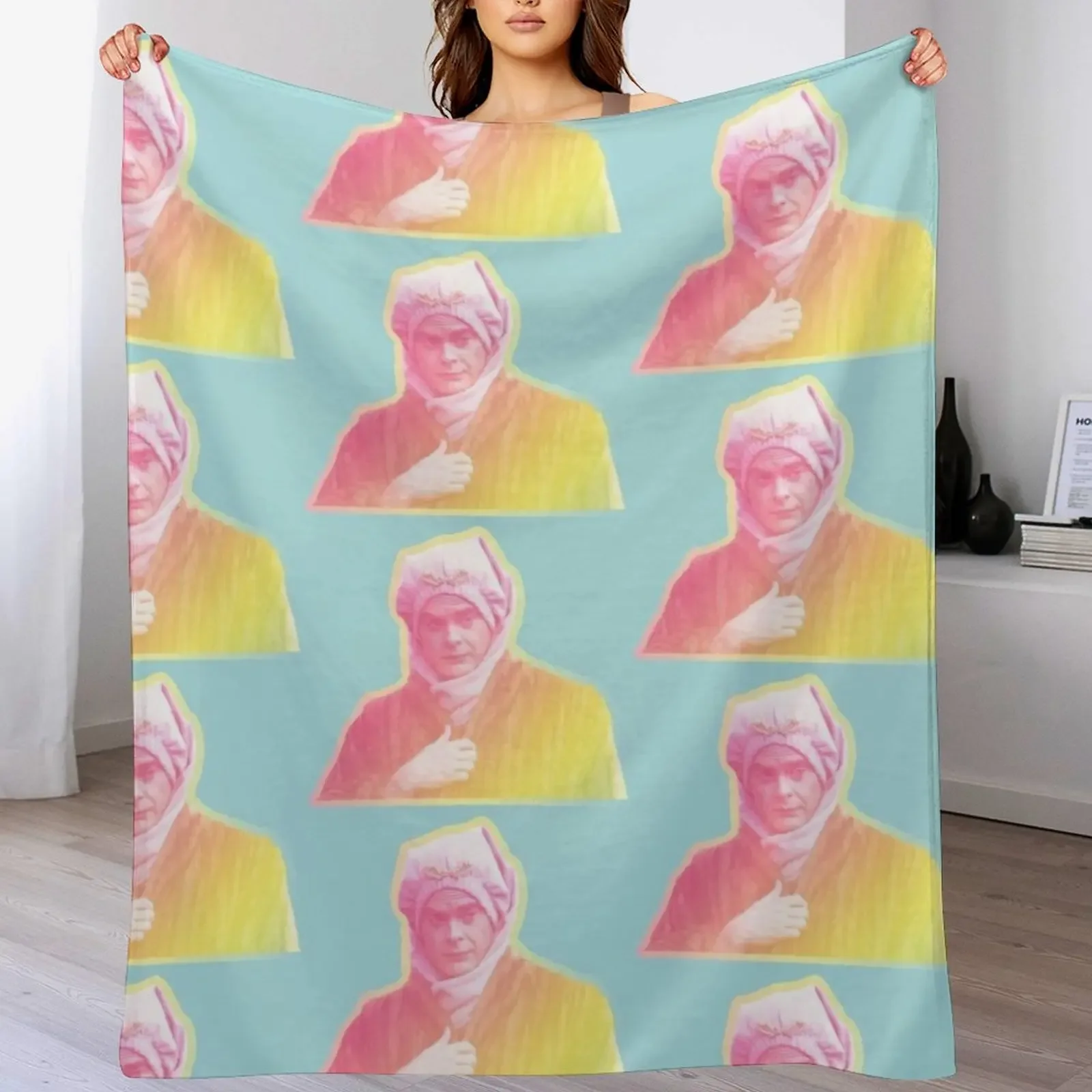 Bill Hader as Little Vivvy in Sandy Passage Rainbow Design Throw Blanket Decorative Beds Cute Plaid manga Blankets