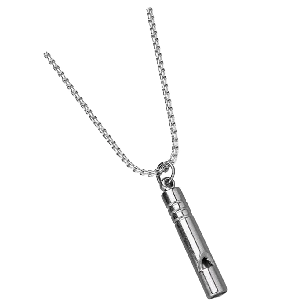 Mens Necklace Whistle Hiking Gift Emergency Whistles for Boat Loud Miss