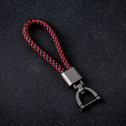 Car Accessories High Quality Fashion Business Leather Braided Rope Keychain Keyring For Mercedes Benz Accessories W204 W203 W205