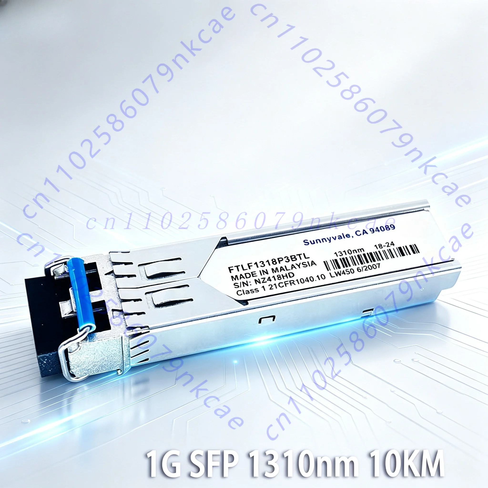 1.25G 10KM Single Mode Industrial SFP Transceiver for Finisar FTLF1318P3BTL