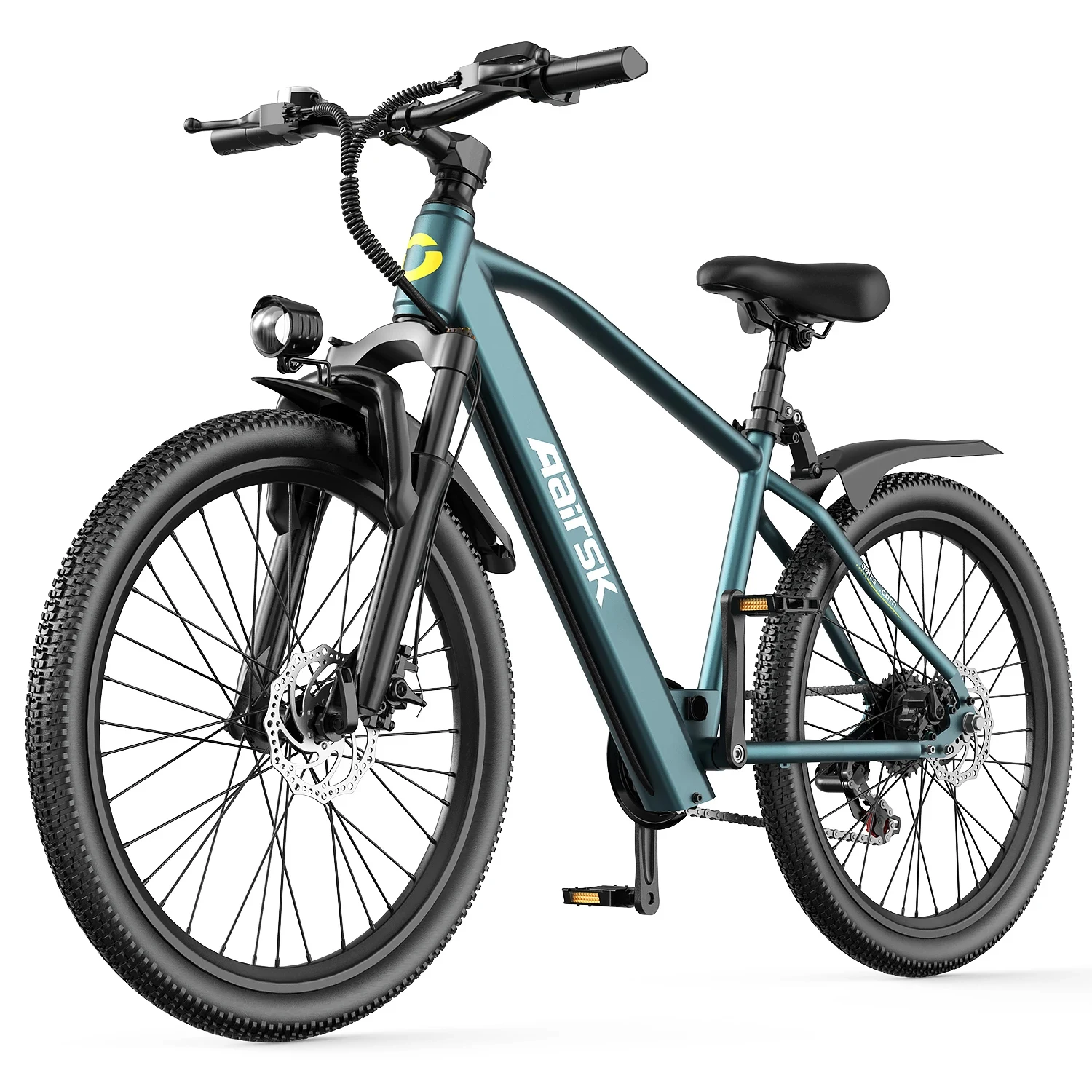 Aairsk GT300‑26 Electric Mountain Bike for Adults, 250W 36V 10AH Ebike with 7‑Speed , Dual Disc Brakes, Front Suspension, LCD Display, Removable Battery, 15.5 MPH Max Speed for Commuter & Off‑Road Use image 3