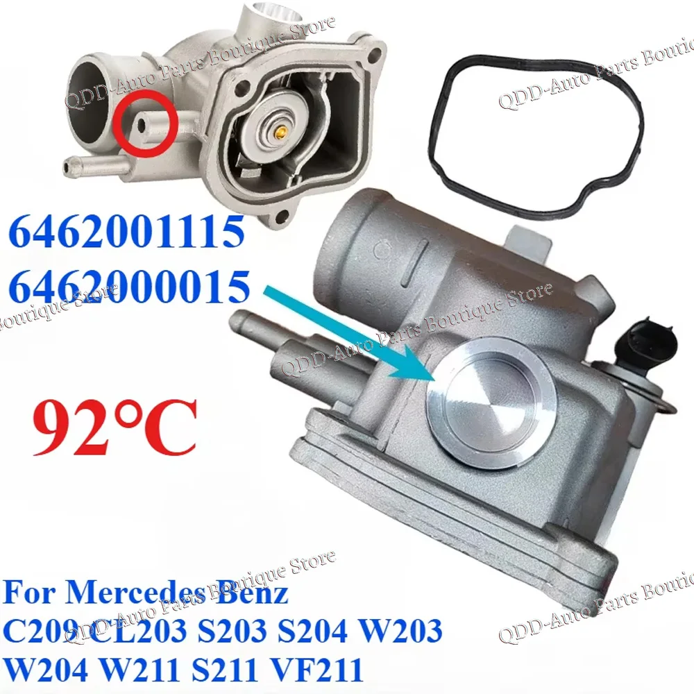 

92℃ 6462001115 6462000015 6462000915 For Mercedes Benz C209 CL203 S203 S204 W203 W204 W211 S211 VF211 Engine Coolant Thermostat