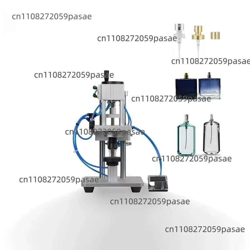 

Semi-automatic pneumatic glass or plastic perfume bottle capping machine, perfume gland sealing machine
