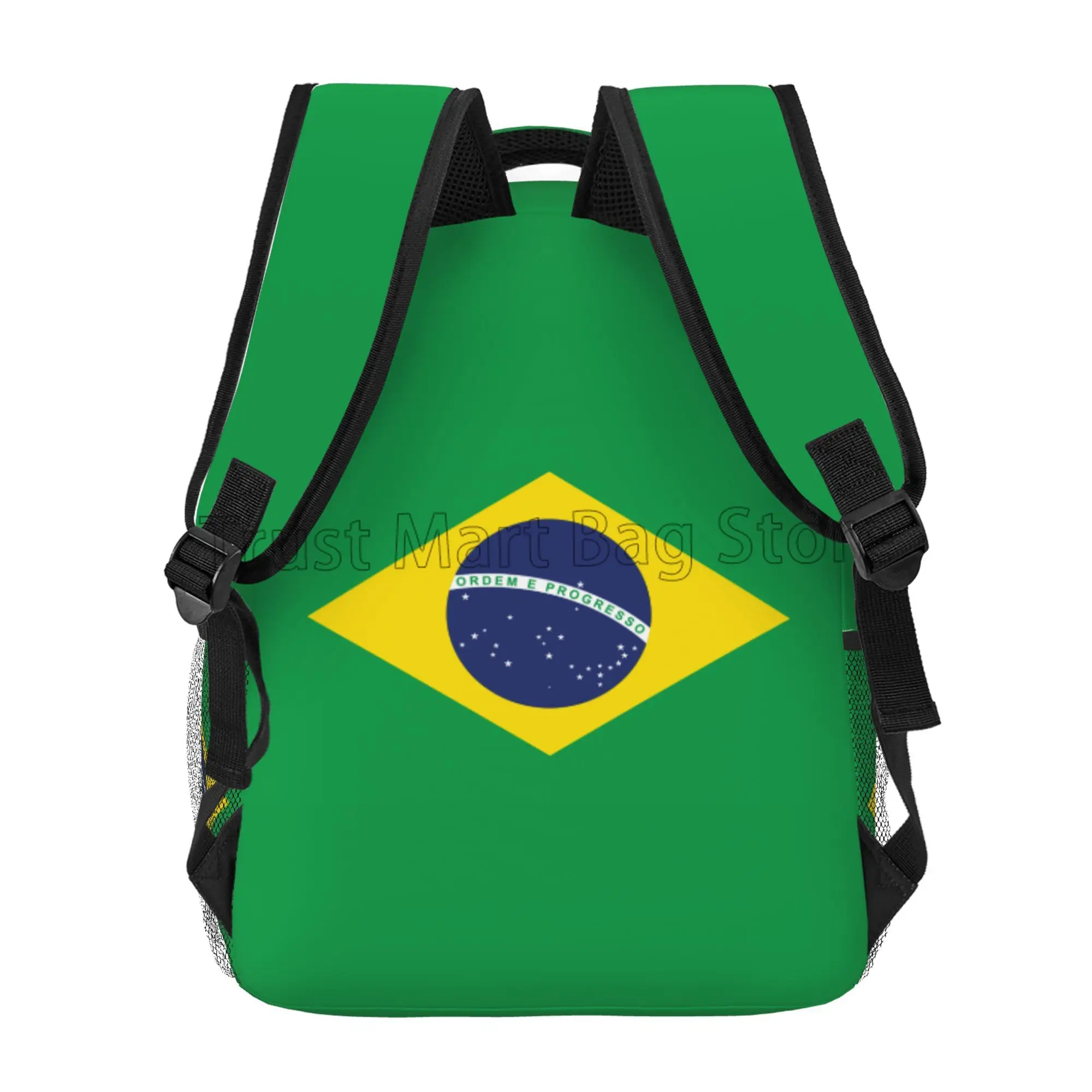 Mochila bandeira brasileira para homens e mulheres, bolsa de ombro, mochila escolar de grande capacidade, mochila casual para meninos e meninas, viagem ao ar livre