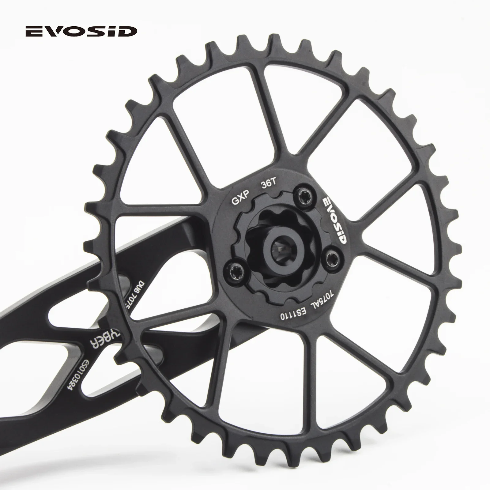 EVOSID Ultralight MTB Bike Crank 165mm DUB Axis 29mm Mountain Bicycle Crankset 170mm 3-nail Straight Installation For Enduro AM