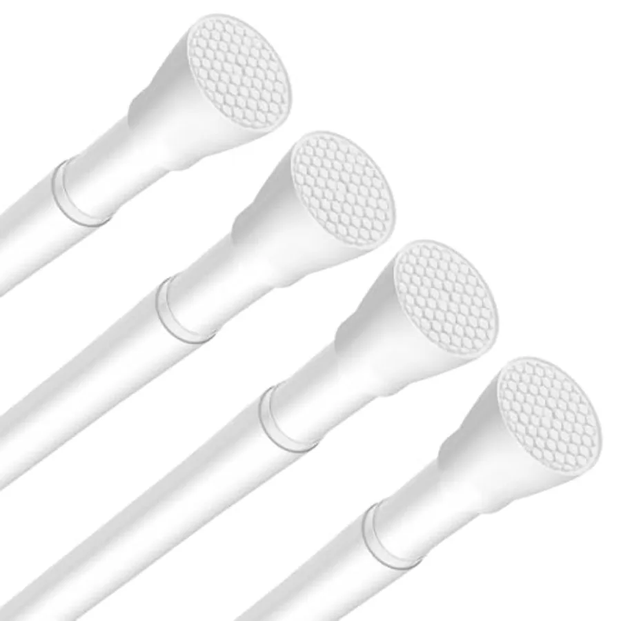 

Натяжной карниз для штор, 4 шт., пружинный, регулируемый, от 30 до 64 дюймов