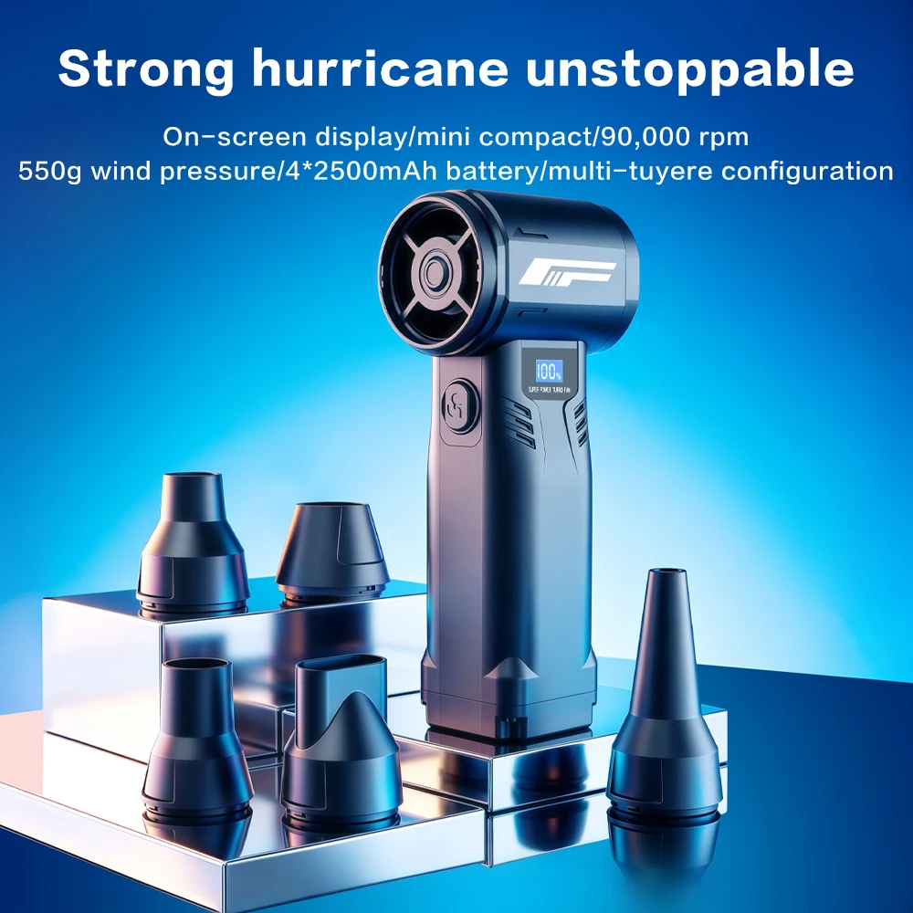 G1 High-Power Turbo Fan Hair Dryer with Brushless Heavy-Duty  ; Dust-Blowing Computer Cleaning