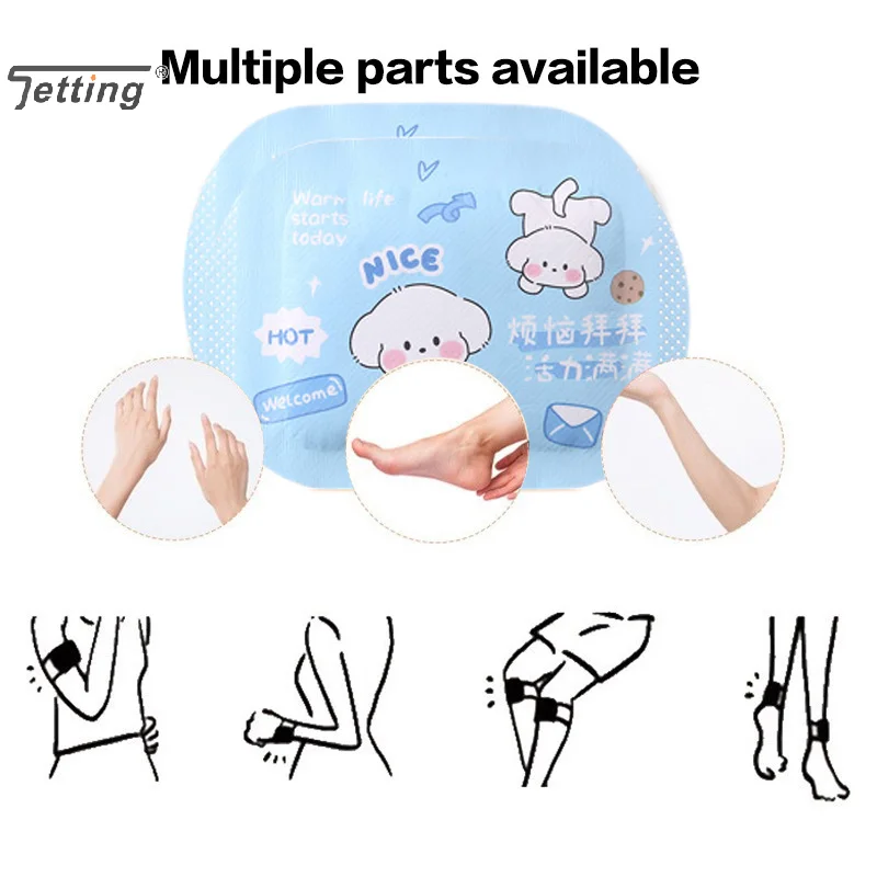 1/5Pairs Cartoon Dog Self Heating Winter Warm Paste Wearable Disposable Hand Foot Wrist Warmers Heat Pack Steam Hand Heating Pad