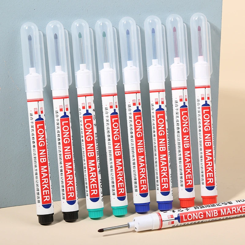 5-100Pcs Long-Tip Permanent Marker Pens, Precision Marking Tools,Ideal For DIY Projects, Professional Use, Waterproof, Quick Dry
