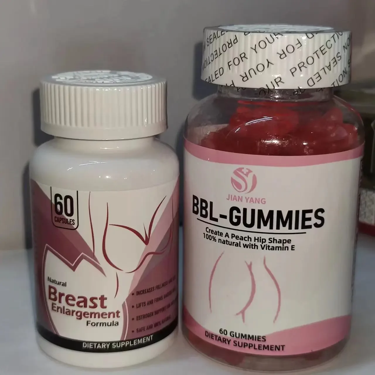 2 Bottle Butt Lifting BBL Soft Candy Vegetarian Dietary Supplement