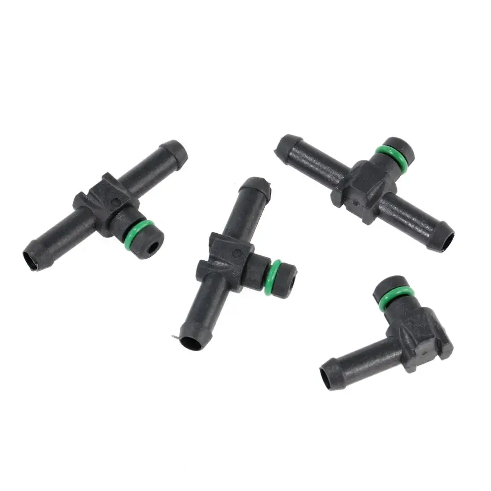 4 Pcs Diesel Injector Return Pipe Connector Leak Off 3X T Pipe 1X L Pipe for DENSO Injector Accessory Parts