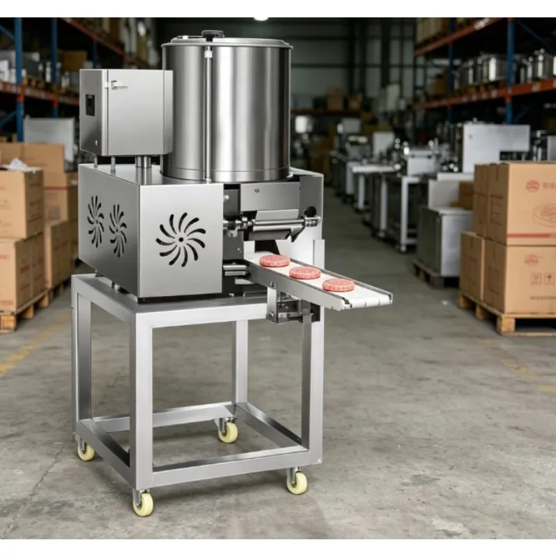 Stainless steel automatic minced meat burger patty forming machine New chicken nugget vegetable pie forming burger machine
