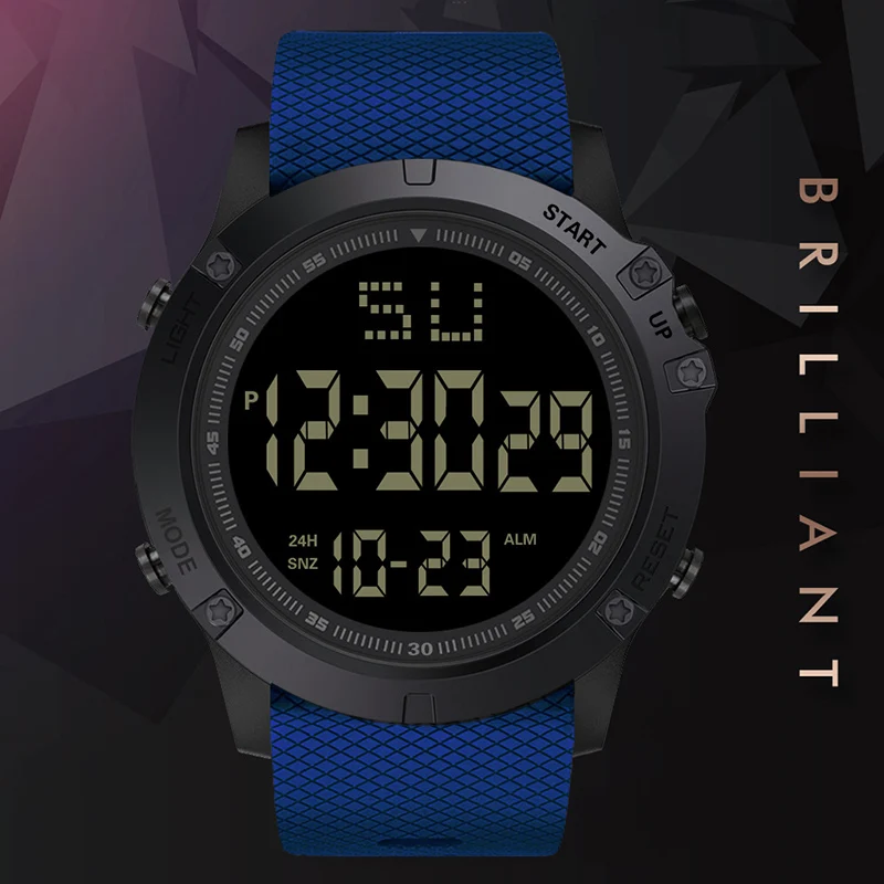 Orologio Digitale Sportivo Uomo Kieyeeno - Impermeabile 5 ATM, Retroilluminazione LED, Cronometro E Sveglia