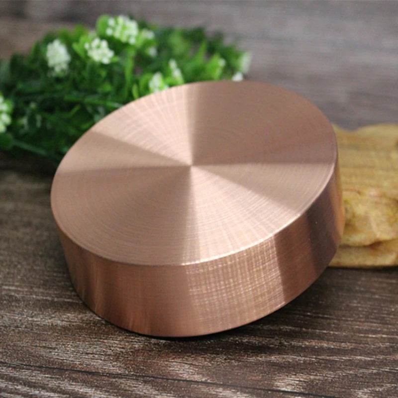 Tibetan Copper Mandala Tray Rolled Inner Edge Seamless Ritual Plate Altar Meditation Metal Craft Storage Dish Worship Ornament