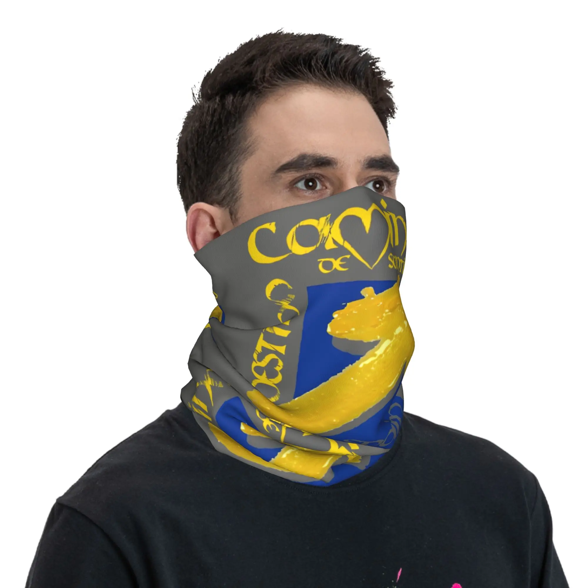 مخصص كامينو دي سانتياغو باندانا الرقبة الجراب يندبروف الوجه وشاح غطاء النساء الرجال المسيحية عقال أنبوب بالاكلافا