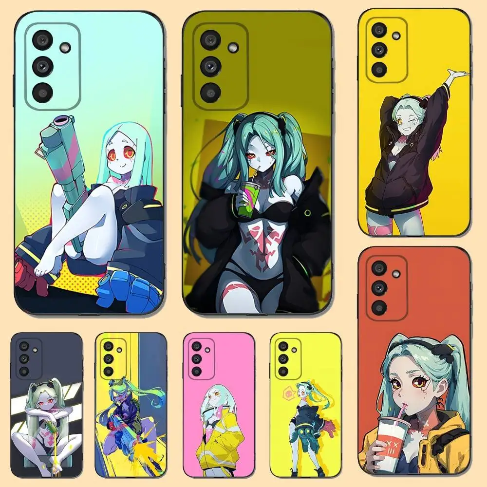 

Cyberpunk Anime R-Rebecca Phone Case For Samsung S 25,24,23,22,30,21,10,9,Ultra,Plus,Lite,FE,4,5 G Soft Black Case