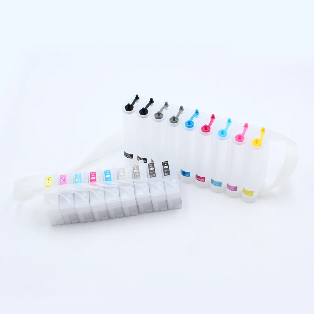 

Система непрерывной подачи чернил CISS R3000 с чипами автоматического сброса для принтера Epson SureColor P600 R3000. Система для нанесения чернил в больших объемах.