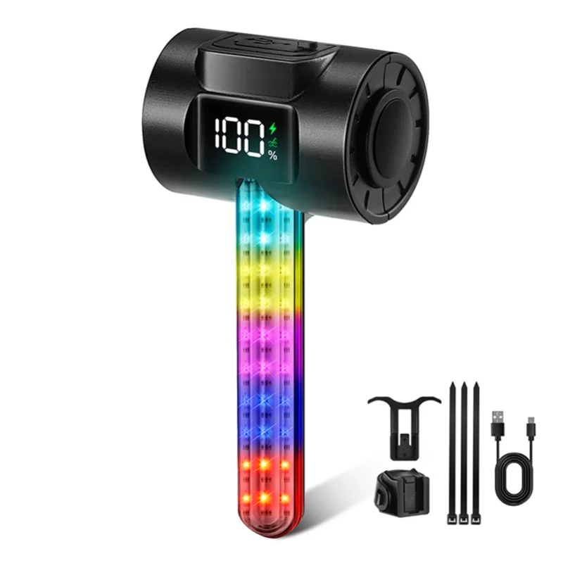 

Велосипедные фонари для ночной езды, задний фонарь для велосипеда с интеллектуальным датчиком и навигацией, с аккумулятором большой емкости и двойным креплением