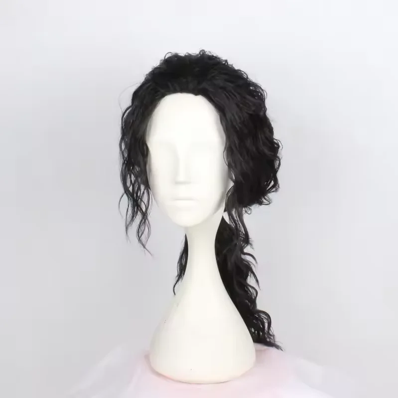 Michael Jackson Cosplay Wig Or Glasses MJ Long Black Curly Synthetic Wig Hair Headwear Halloween Cosplay Wigs Accessories Prop image 3
