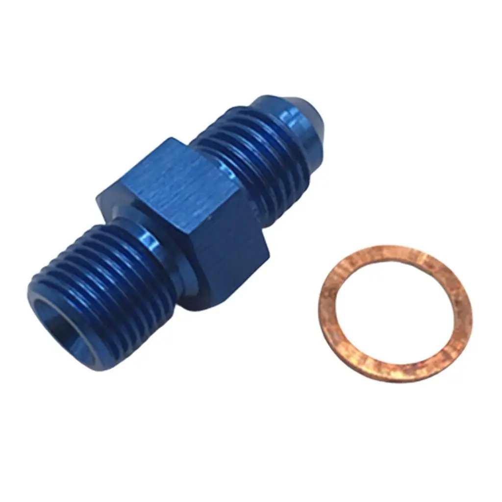 Blue Oil Feed Adapter AN-4 (4AN) To M11x1.0 for 1mm Restrictor