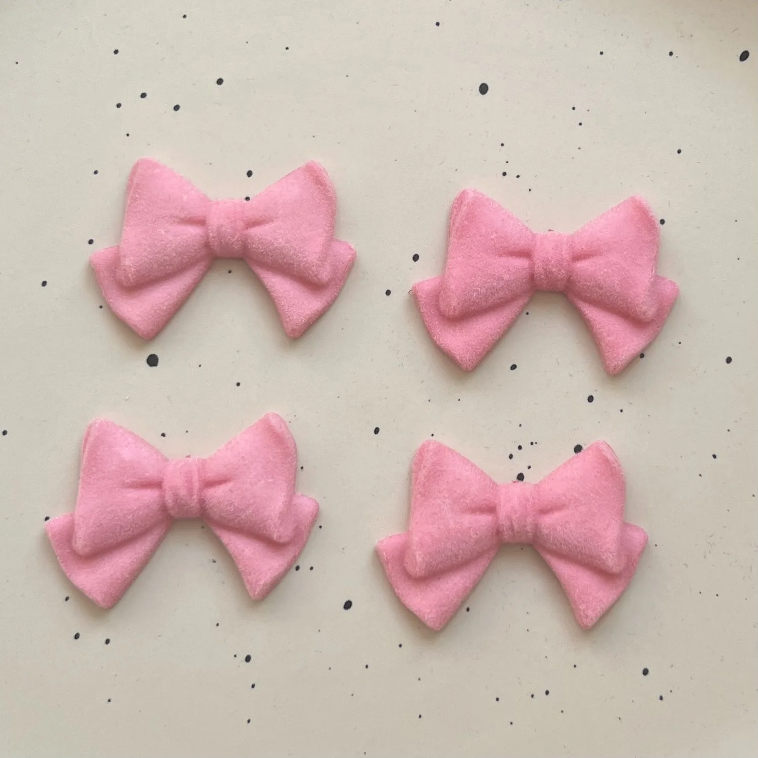 5pcs miniso series pink bow cartoon resin flatback cabochons diy crafts materials jewelry making charms