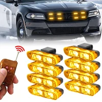 Luces LED estroboscópicas de emergencia, luces de policía de 12V con Control remoto inalámbrico, baliza de luz de rejilla de Flash LED para coches, camiones, Van, SUV
