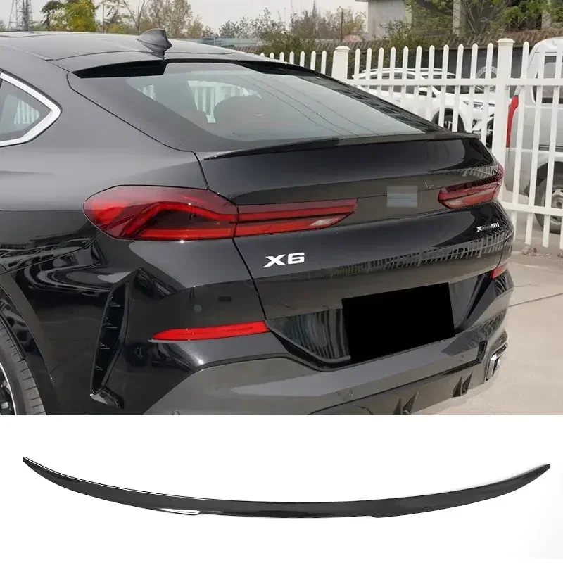 

New! Black Spoiler for BMW X6 G06 Tail Fin 2020 To 2024 Car Rear Wing ABS Plastic Accessories