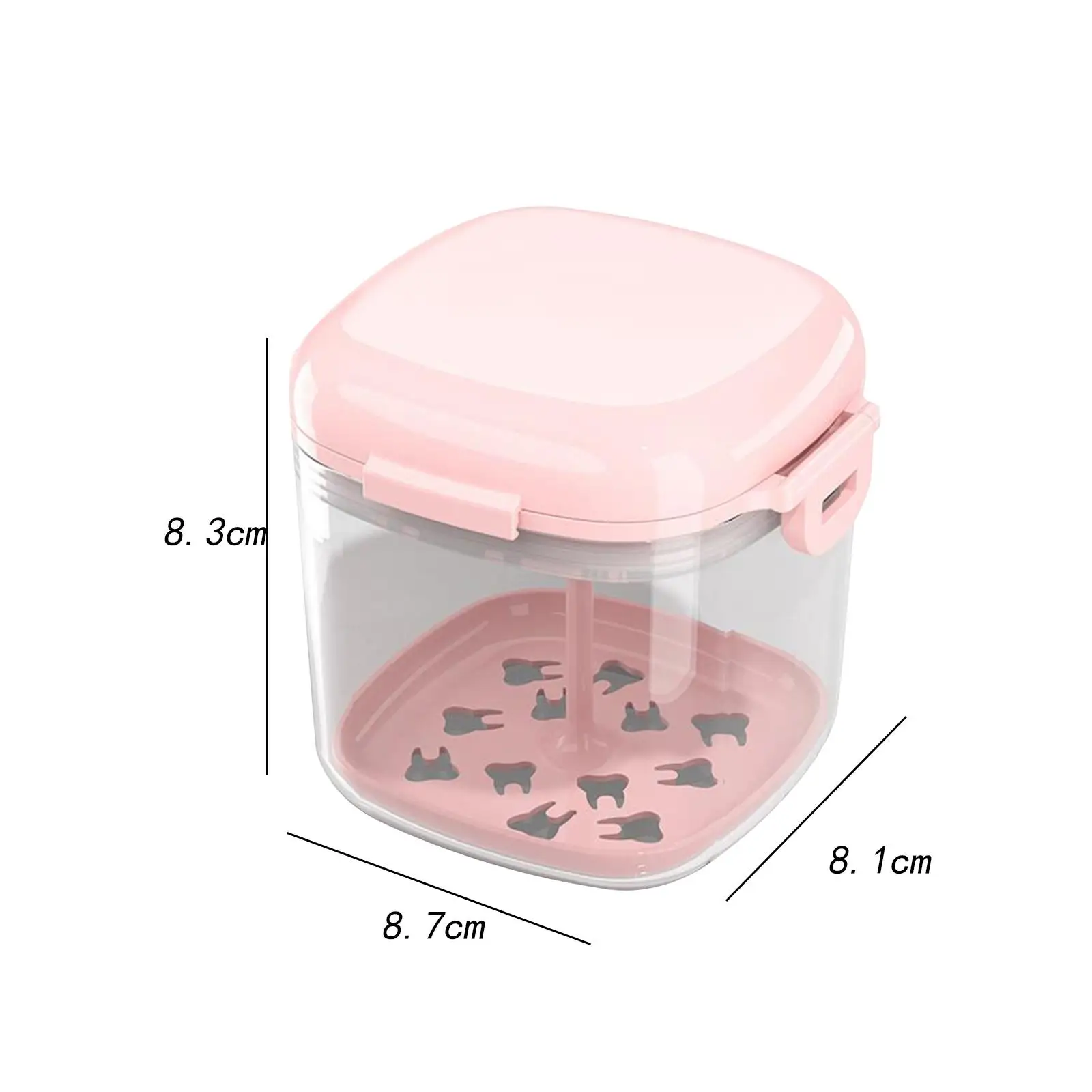 Denture Cleaner Case Denture Cup False Storage Box Bathing, Cleaning, and