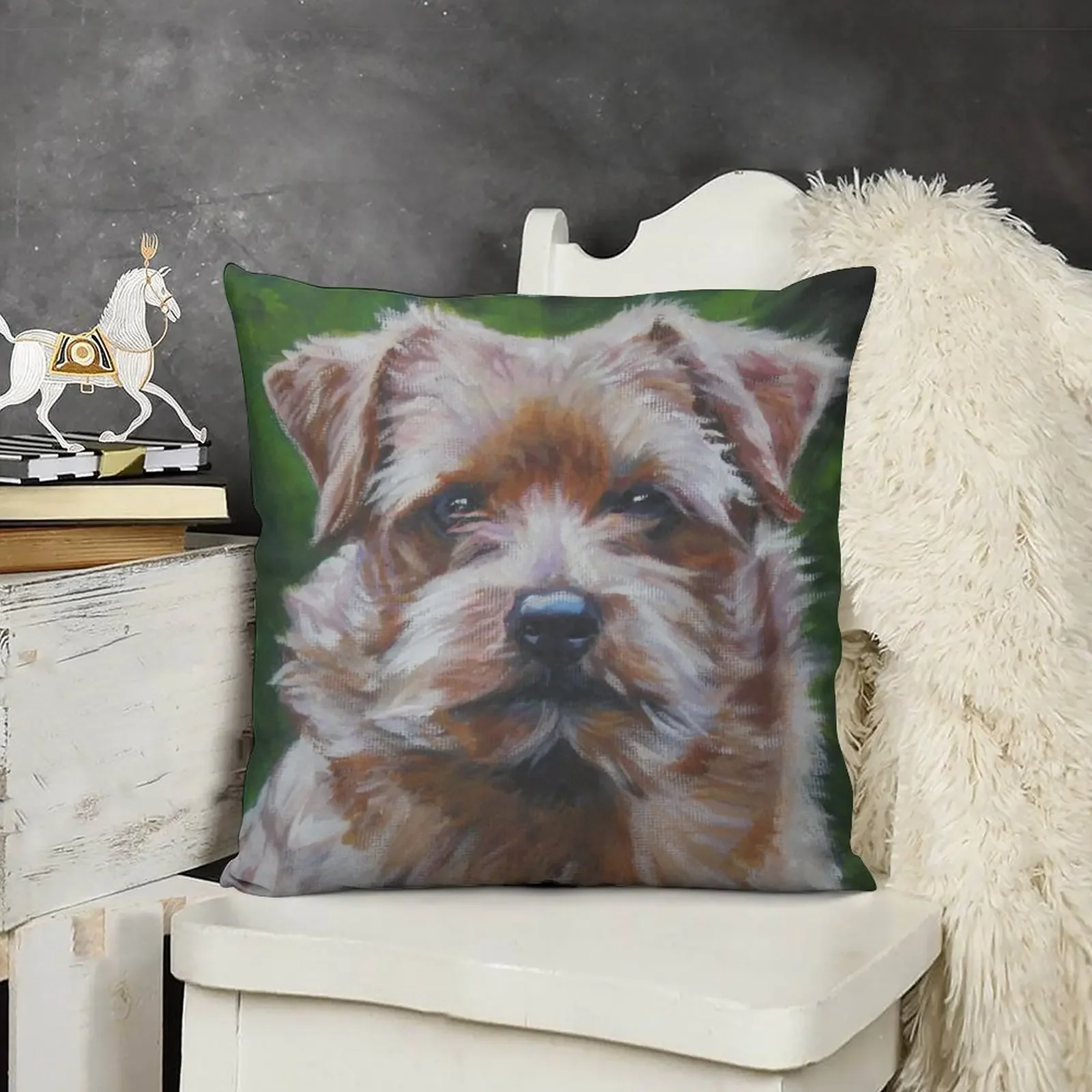 

Norfolk Terrier Fine Art Painting Throw Pillow Cushions For Sofa luxury throw pillow covers Throw Pillow Covers