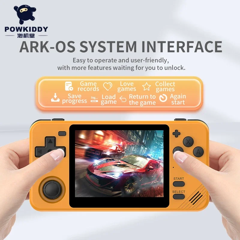 Powkiddy RGB10X Mini Retro Game Console Open Source Pocket Video Console Hanhdeld Games Player With Tempered Glass Gift