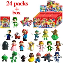 2-24pcs Anime Super Mario Figure Blind Box Action Figurine Doll Kits Collection PVC Model Toys children Birthday Christmas Gift