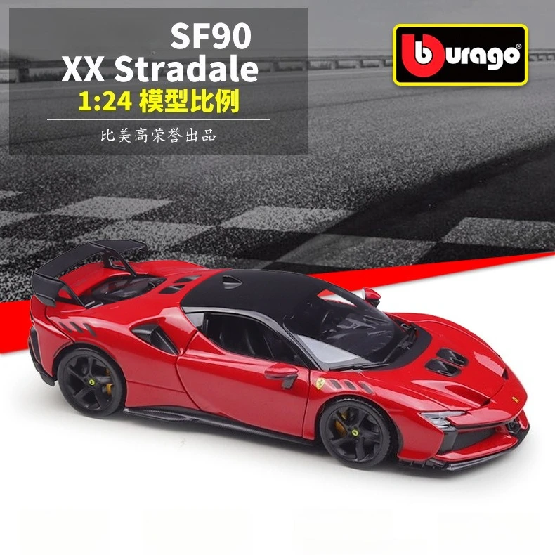 

Коллекционная модель автомобиля Bburago 1:24 SF90 XX Stradale, имитационная, литая, из сплава, игрушка, подарок, украшение