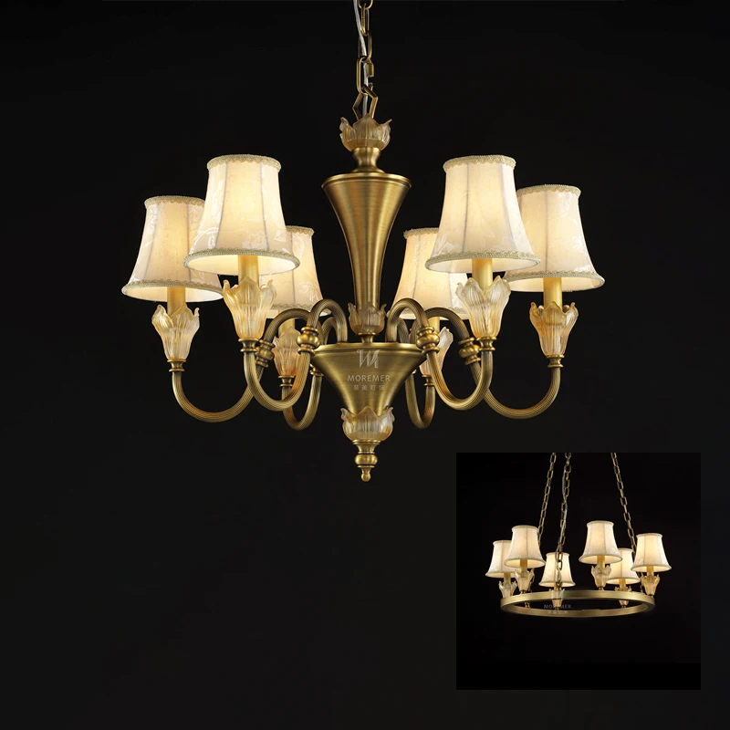 

6-head Vintage Home Office Hotel Bar Decorative Pendant Light Wedding Chandelier Hanging Lamp