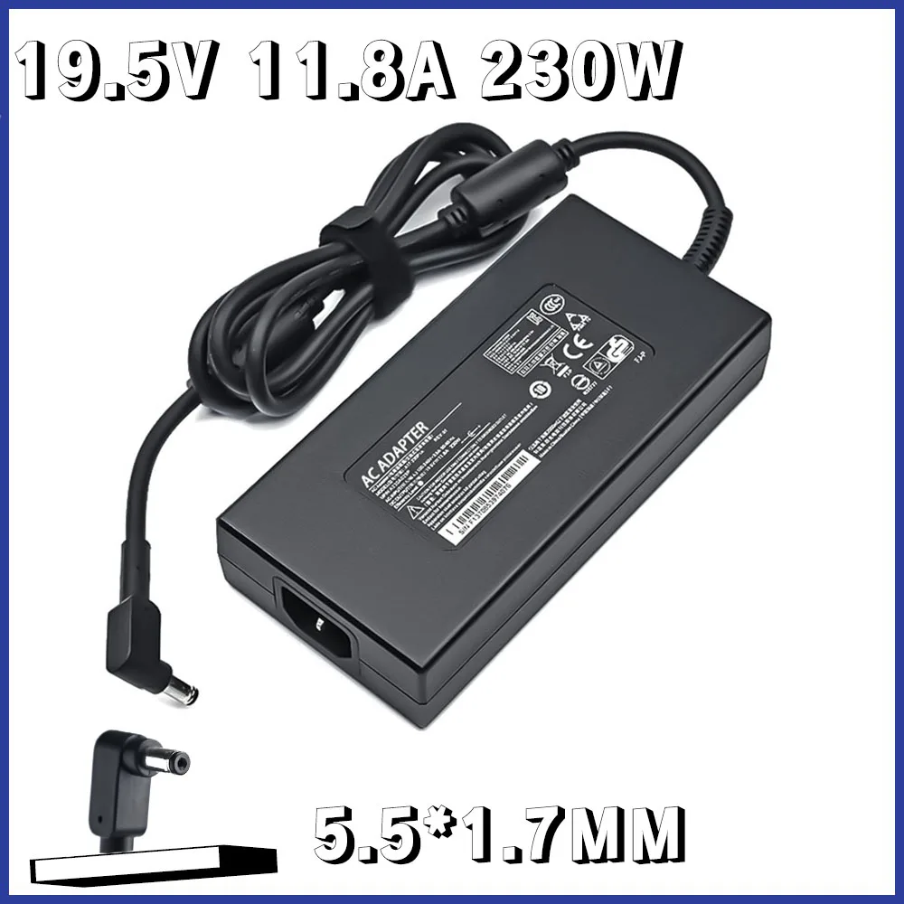Ładowarka sieciowa 230 W 19,5 V 11,8 A do laptopa Acer Predator Helios 300 PH315-53 PH315-54 PH317-55 PT515-52 Przewód zasilający