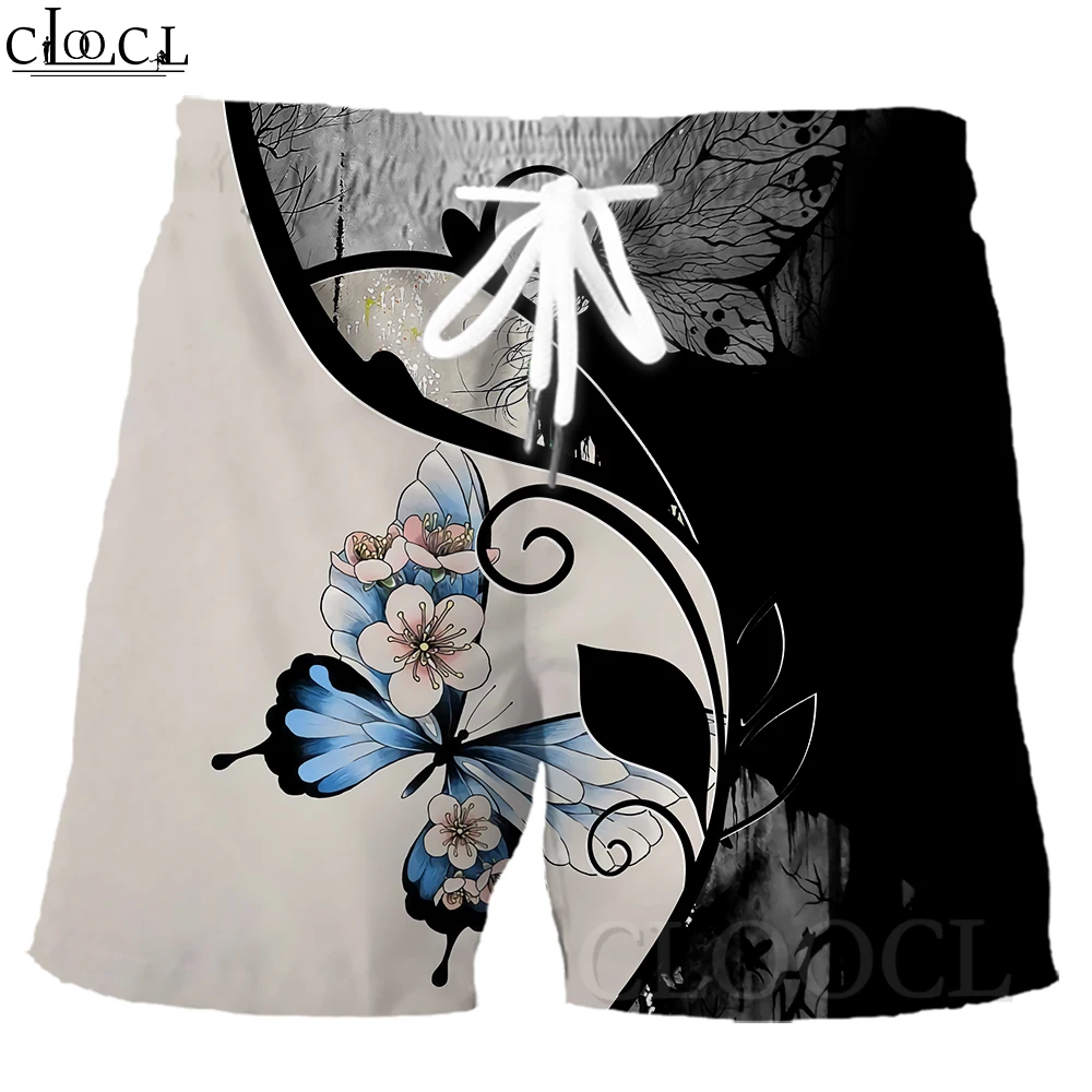 CLOOCL Men Shorts 3D Graphics Beautiful Butterfly Print Beach Shorts Summer Boy Girl Sweatpants Teenager All-match Street Shorts