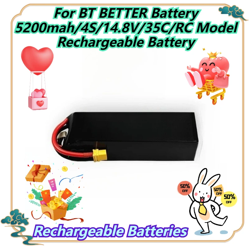 

Rechargeable Batteries For BT BETTER Battery 5200mah/4S/14.8V/35C/RC Model Rechargeable Battery