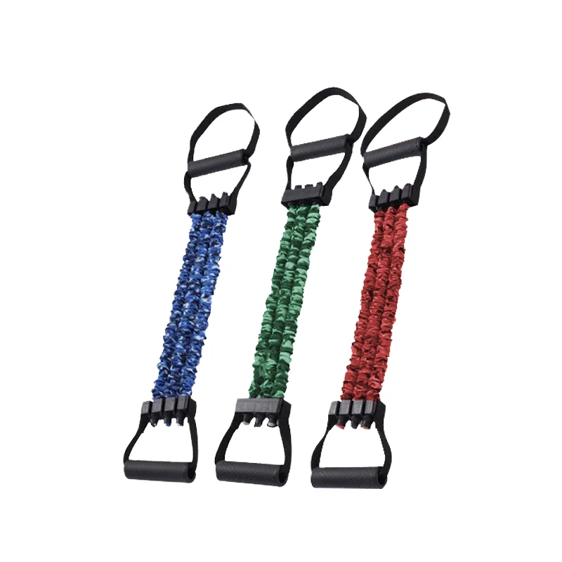 2026 Factory Direct Supply Latex Three-Hole Adjustable Arm Strength Resistance Band 5-10lbs High Elastic Multifunctional Fitness