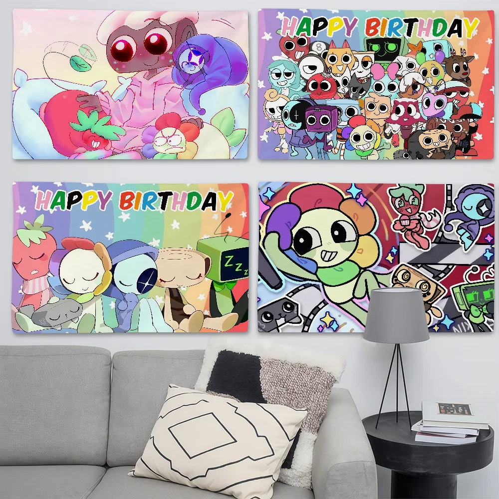 Bandera de Gourdy de Game D-Dandys W-world, adecuada para fiestas de cumpleaños, sala de estar, dormitorio y decoraciones para acampar al aire libre