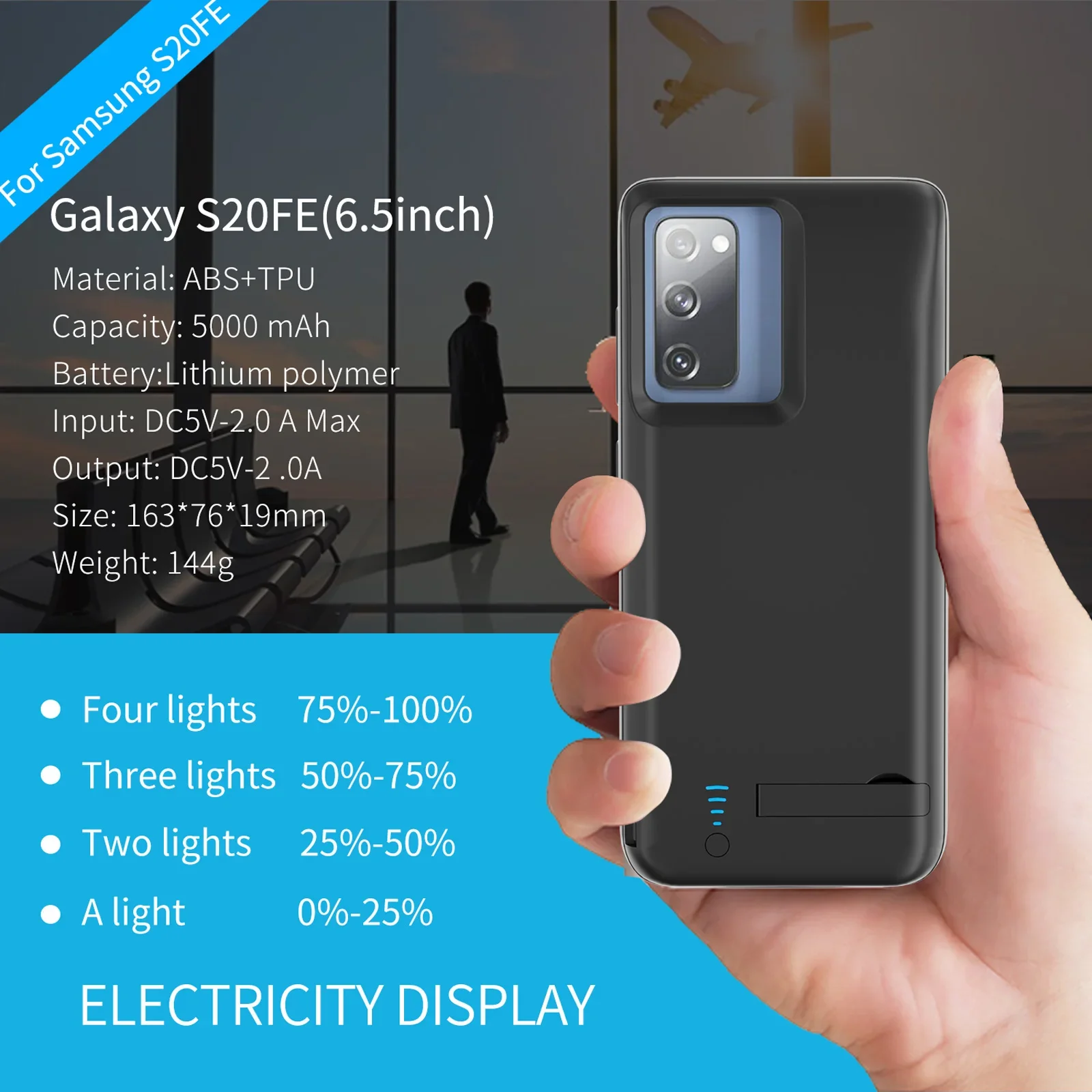 S20fe Battery Charger Case For Samsung Galaxy S20 FE portable Extended charging case Galaxy S21 FE S20 fe 4G/5G Power bank case