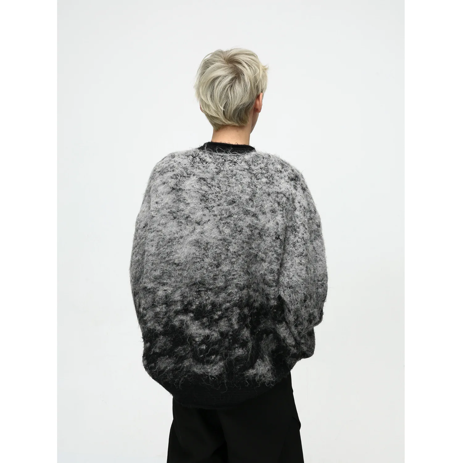 Herren Herbst Neue Kleine Duftende Windzauber Farbe Strickjacke Mantel, Lazy Wind Casual Einreiher Rundhals Strickpullover