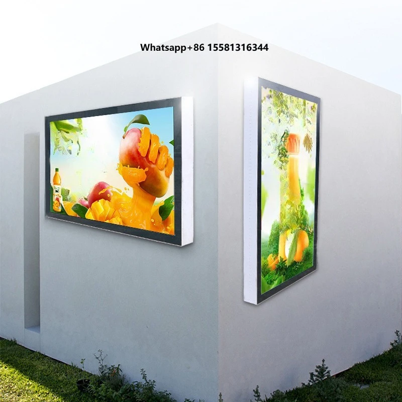 32/43/49/55/65 Inch Outdoor Wall Mounted Digital Signage Commercial Outdoor Display Screens Advertising Remote Publishing