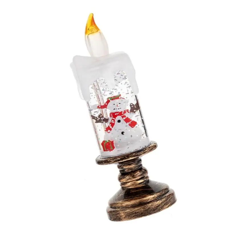 

E8BD Winter Atmospheres LED Lamp Featuring Drifting Snowflakes Child Friendly Plastic Materials Seasonal Homes Accent