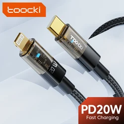 Toocki PD Cable 20W 100W USB C Big Lightning Braided Nylon Copper Quick Charging PD Data Kit For iPhone 13 Pro Max 12 11 Series