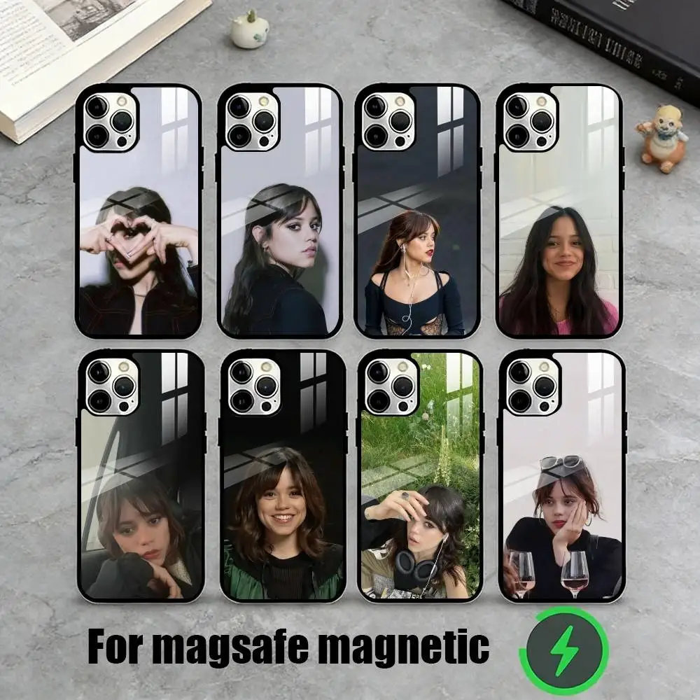 

J-Jenna Ortega Phone Case For iPhone17,16,15,14,13,12,11 Plus,Pro Magnetic For Magsafe Wireless Charging