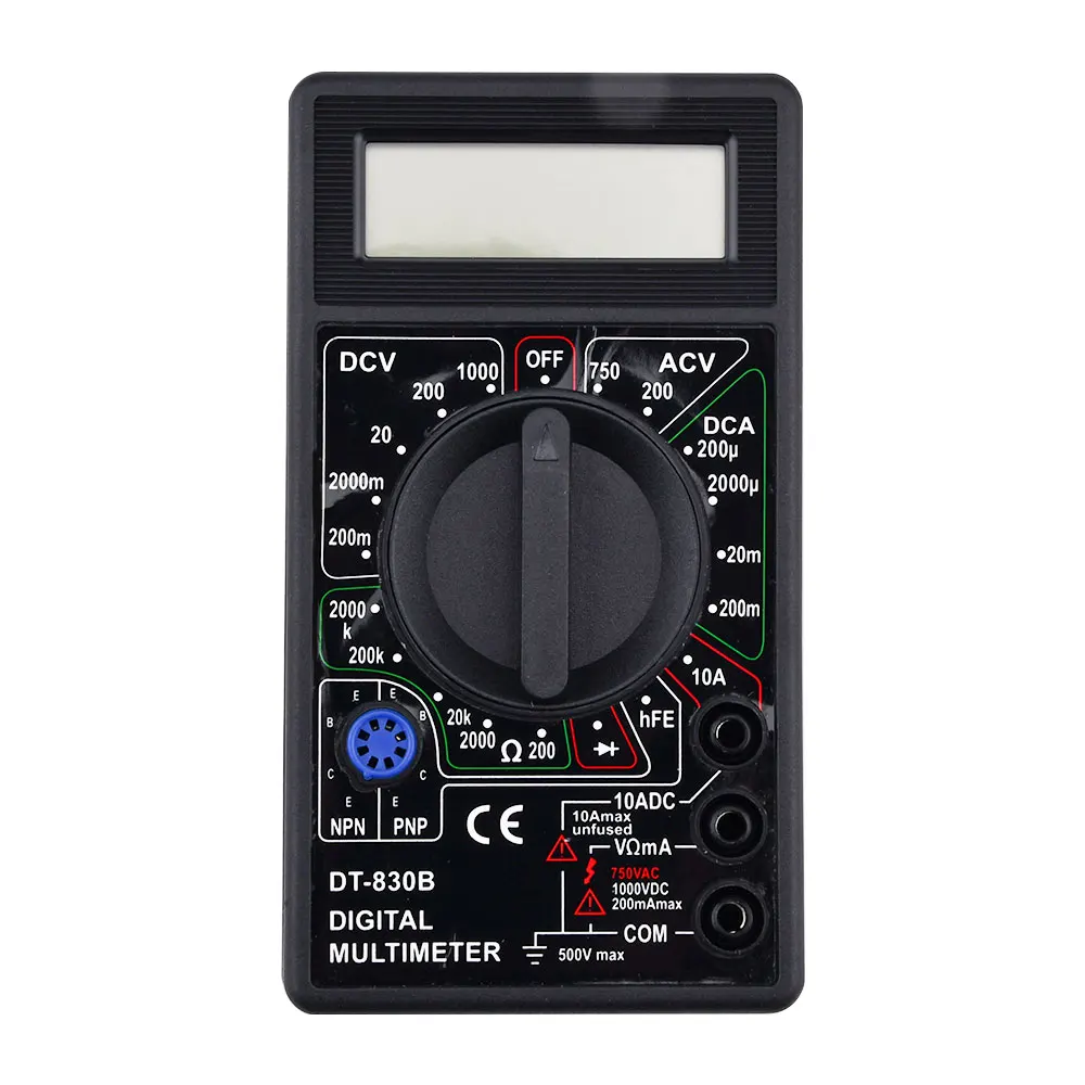 DT830B AC/DC LCD Digital Multimeter Voltmeter Ammeter Ohm Tester High Safety Electrical Handheld Meter Digital Multimeter